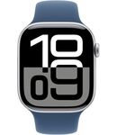 ������ Apple Watch Series 10 46mm Aluminum Silver (����������) Sport Band Denim M/L (LW) ��� O2