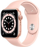  Apple Watch Series 6 GPS 44mm Aluminum Case with Sport Band Gold/Pink Sand (LL)