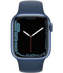 Купить Apple Watch Series 7 41mm Aluminium with Sport Band Blue (MKN13RU/A)