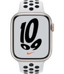 Купить Apple Watch Series 7 41mm Aluminum Case with Sport Band Nike Starlight/White