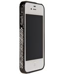 Купить Бампер для iPhone 4 / 4S металл со стразами черный