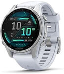 ������ Garmin Fenix 8 43mm Amoled Silver with Whitestone Silicone Band (HK)