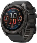 ������ Garmin Fenix 8 51mm Amoled Sapphire Carbon (����������) Gray DLC Titanium with Black Silicone (HK)
