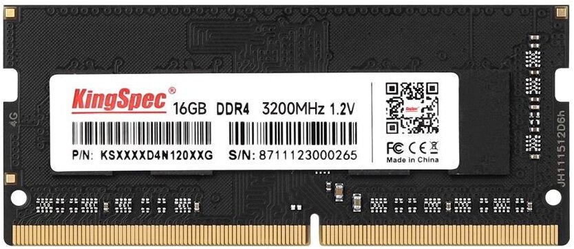  Kingspec 16 DDR4 3200 SODIMM CL17, Ret (KS3200D4N12016G) ()