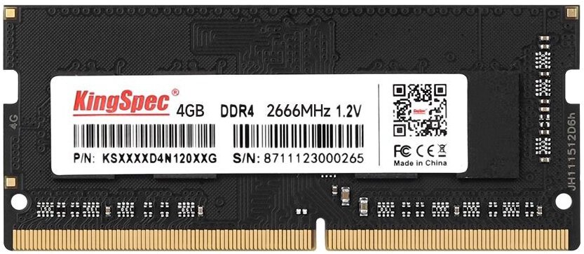  Kingspec 4 DDR4 2666 SODIMM CL17 (KS2666D4N12004G) ()