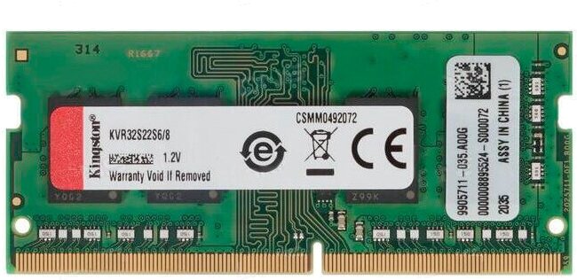  Kingston ValueRAM 8 DDR4 3200 SODIMM CL22 single rank, Ret (KVR32S22S6/8) ()