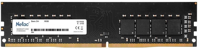  Netac Basics 16 DDR4 2666 DIMM CL19 single rank, Ret (NTBSD4P26SP-16) ()