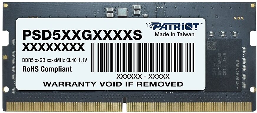  Patriot Memory Signature 8 DDR5 4800 SODIMM CL40 single rank (PSD58G480041S) ()