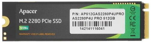 ������ APACER AS2280P4U PRO 512Gb M.2 (AP512GAS2280P4UPRO-1) (EAC)