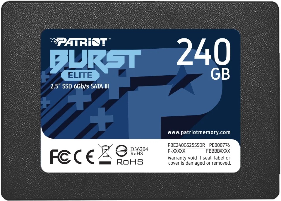 Купить Patriot Memory Burst Elite 240Gb SATA PBE240GS25SSDR (РСТ)