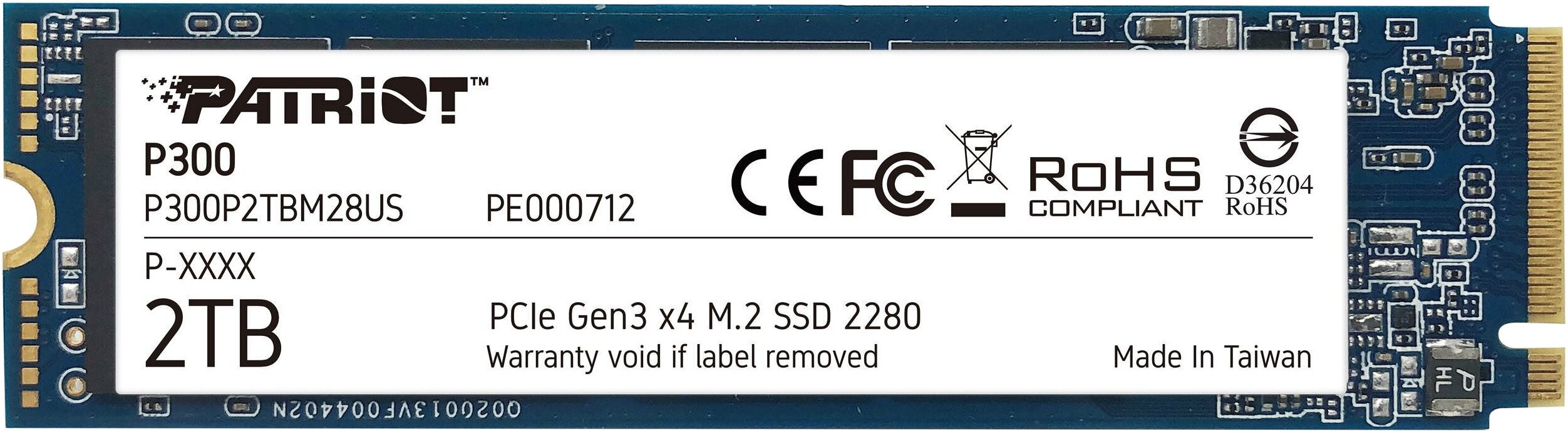 ������ Patriot Memory P300 2Tb M.2 (P300P2TBM28) (EAC)