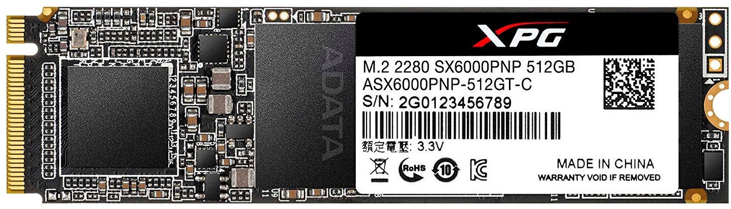  XPG SX6000 Pro 512Gb M.2 (ASX6000PNP-512GT-C) (EAC)